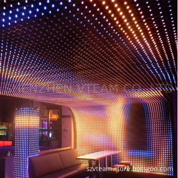 90% Transparency LED Soft Curtain Screen for Bar Decoration